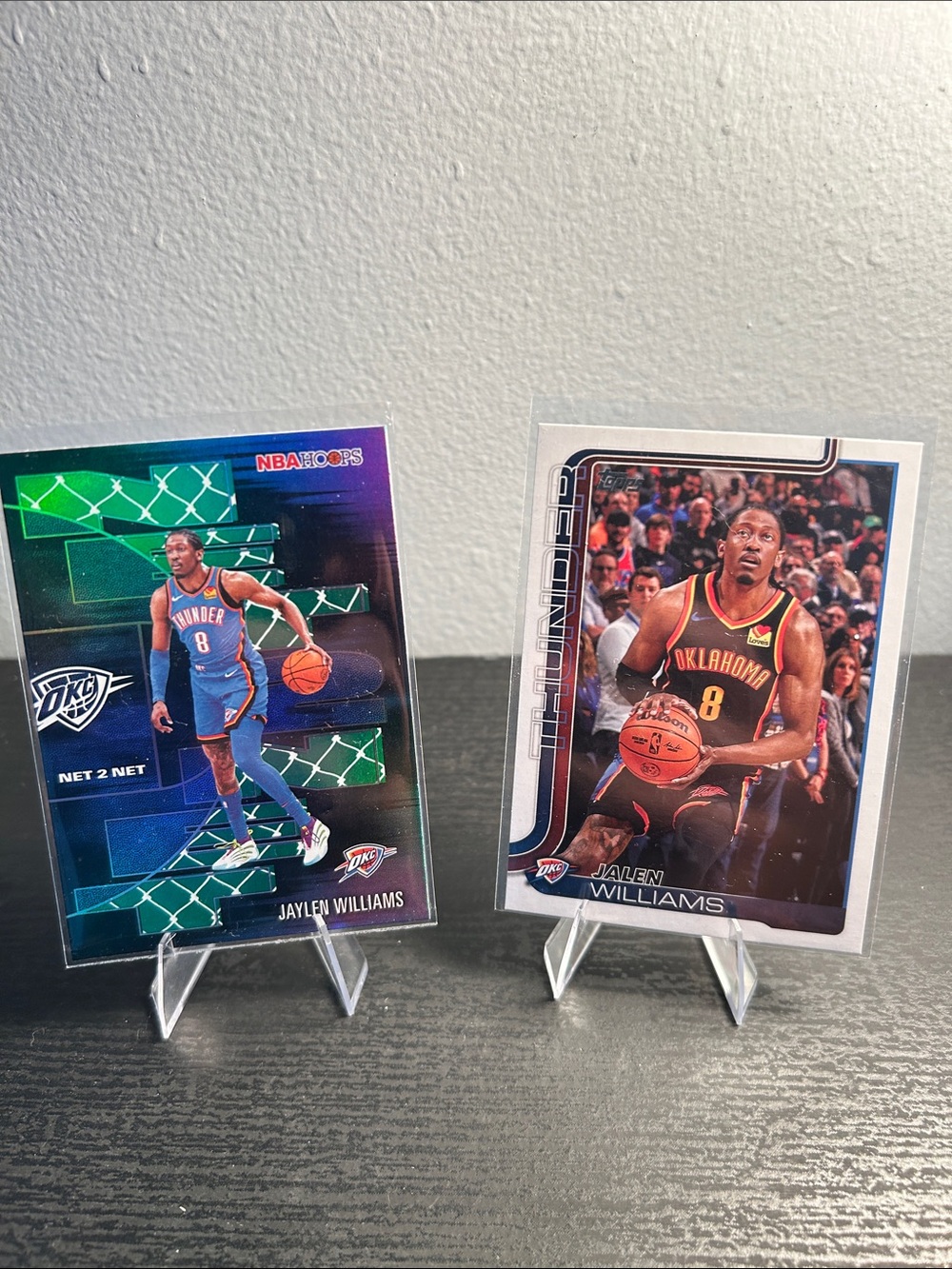 NBA Hoops Jaylen Williams Net 2 net and Topps flagship set OKC Thunder